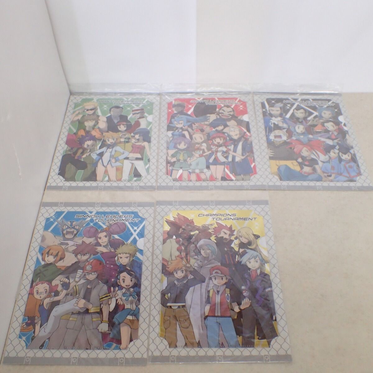 未開封 ポケモンセンター A4クリアファイル・しおりセット ポケモンワールドトーナメント 各種5点 カントー ジョウト ホウエン 他 ポケットモンスター