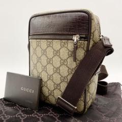 GUCCI グッチ ショルダーバッグ GG スプリーム レザー 斜め掛け
