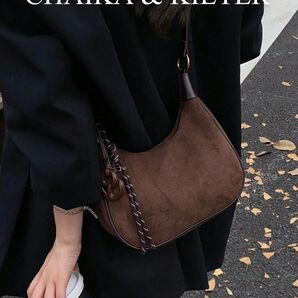 スエード調クレセントショルダーバッグ レディース カバン トートバッグ318,421