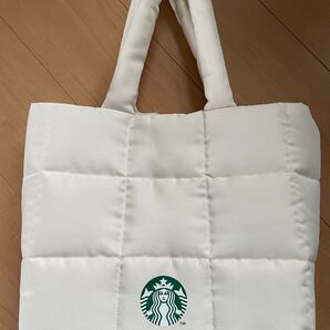 スターバックス キルティング トートバッグ ホワイト スタバ