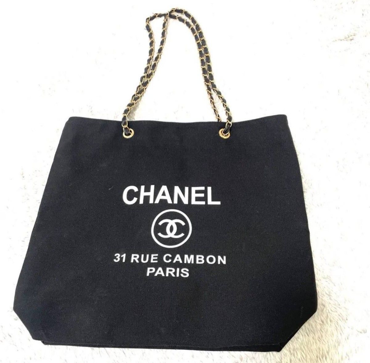 ノベルティ チェーン付 2way トートバッグ ブラック