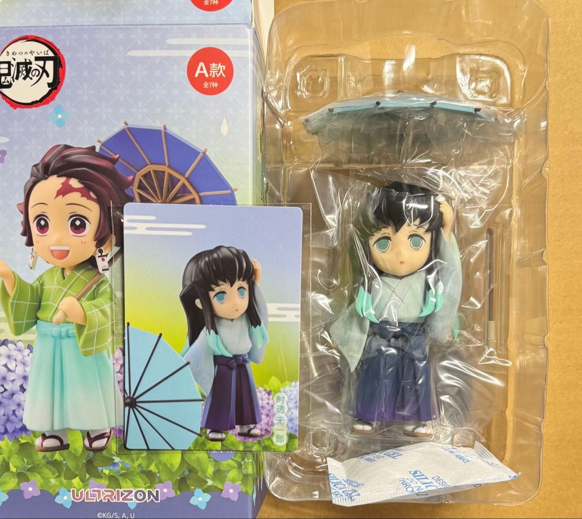 鬼滅の刃 時透無一郎 中国 限定 梅雨 フィギュア ノーマルカード 付き