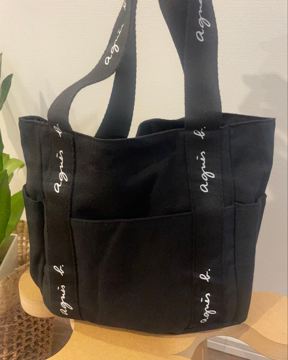 アニエスベー agnes b. トートバッグ ブラック コンパクト 新品
