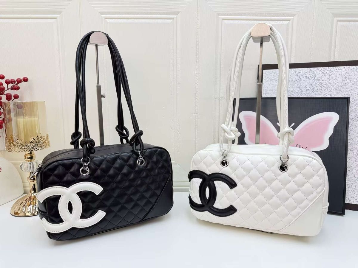 CHANEL シャネル カンボンライン ボーリングバッグ キルティング ココマーク 購入前に先に私に連絡してください