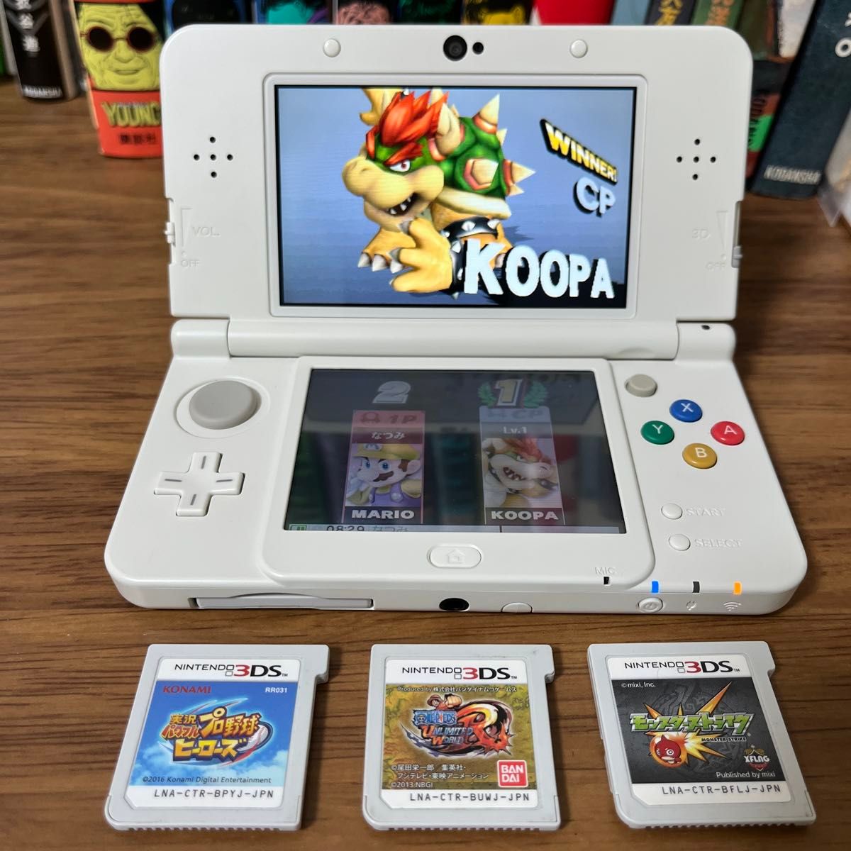 Nintendo NEW 3DS スマブラ　パワプロ　ワンピース　モンスト　ソフト4本付き二手;物流保障;没有明显的损伤或污渍;易碎品;航空禁运