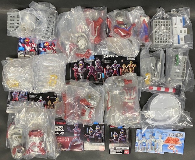 【まとめ売】アルティメットストラクチャー02 紅白煙突 ショベルカー 21 ネオス ジオラマ フィギュア アルティメットルミナスウルトラマン