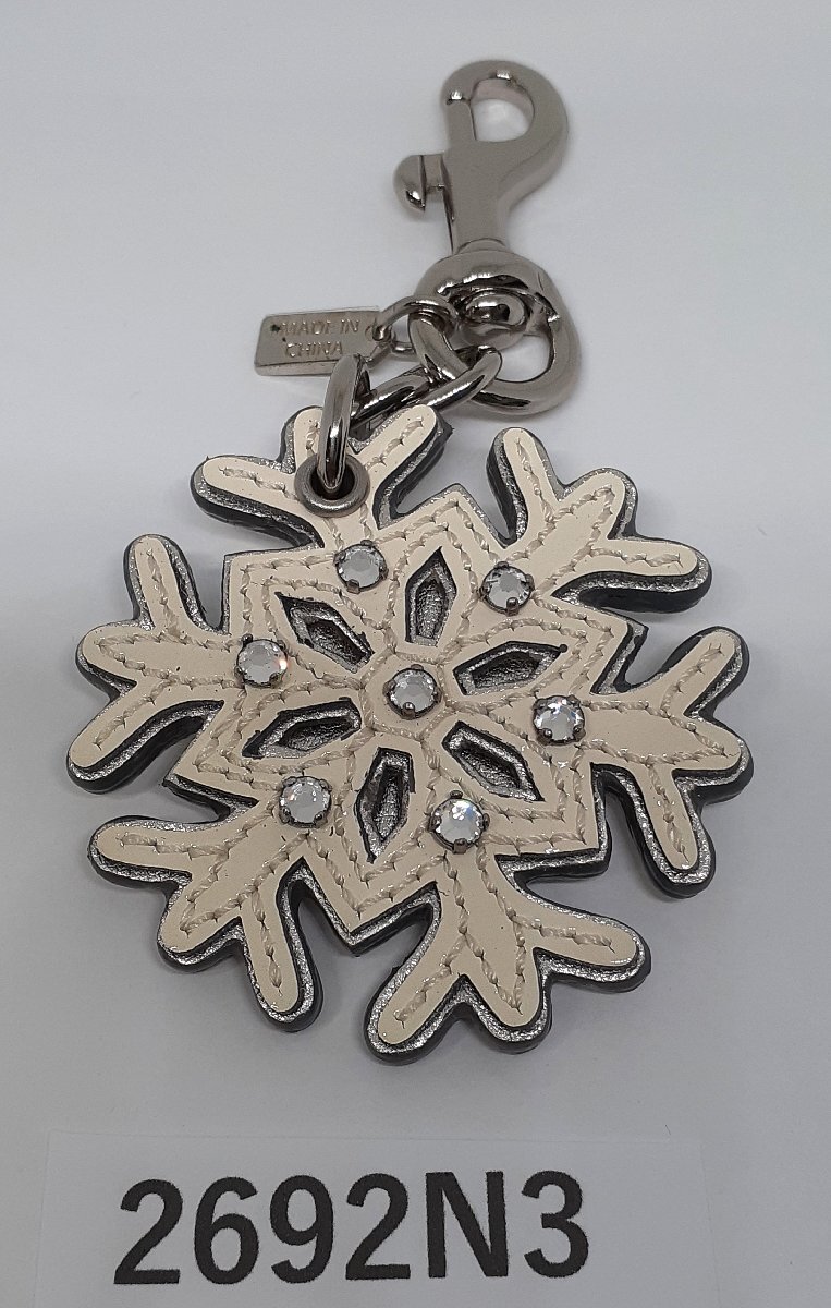 COACH コーチ レディース バッグチャーム アイボリーカラー 雪の結晶［2692N3］中古