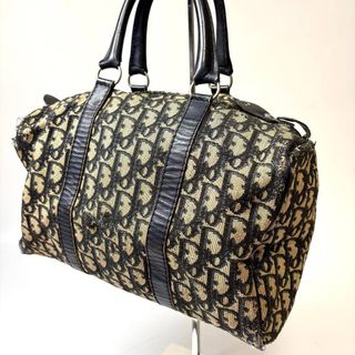 Dior トロッター キャンバス ハンド ミニボストンバッグ ネイビー