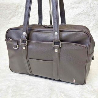 イーストボーイ スクールバッグ 桜色 女神 ピンク 刺繍 スクバ 通学 ブラウン