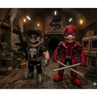 マリオ＆ルイージ マーベル風フィギュア 2体セット