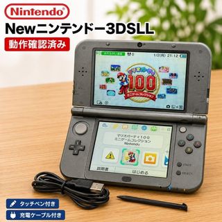 【動作確認済】Newニンテンドー3DSLL メタリックブラック IPS　#609