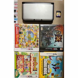 ニンテンドー 3DS LL 3DS DSソフト4本付き シルバー
