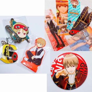 銀魂 沖田総悟 2年後篇 カイザー 缶バッジ クリアカードコレクション ラバーフィギュア キーホルダー セット