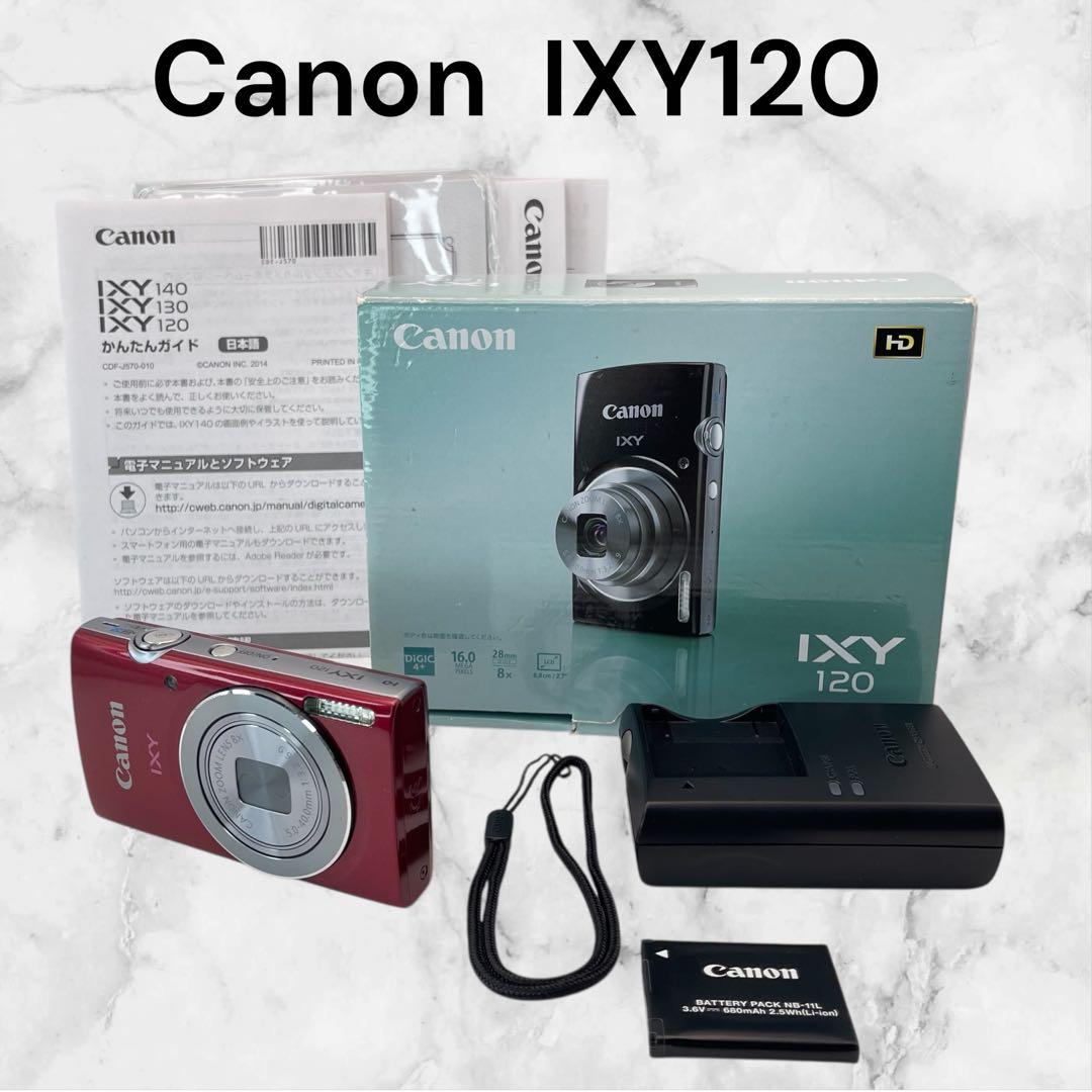 【美品】 人気 Canon IXY120 RED コンデジ カメラCanon;接近未使用
