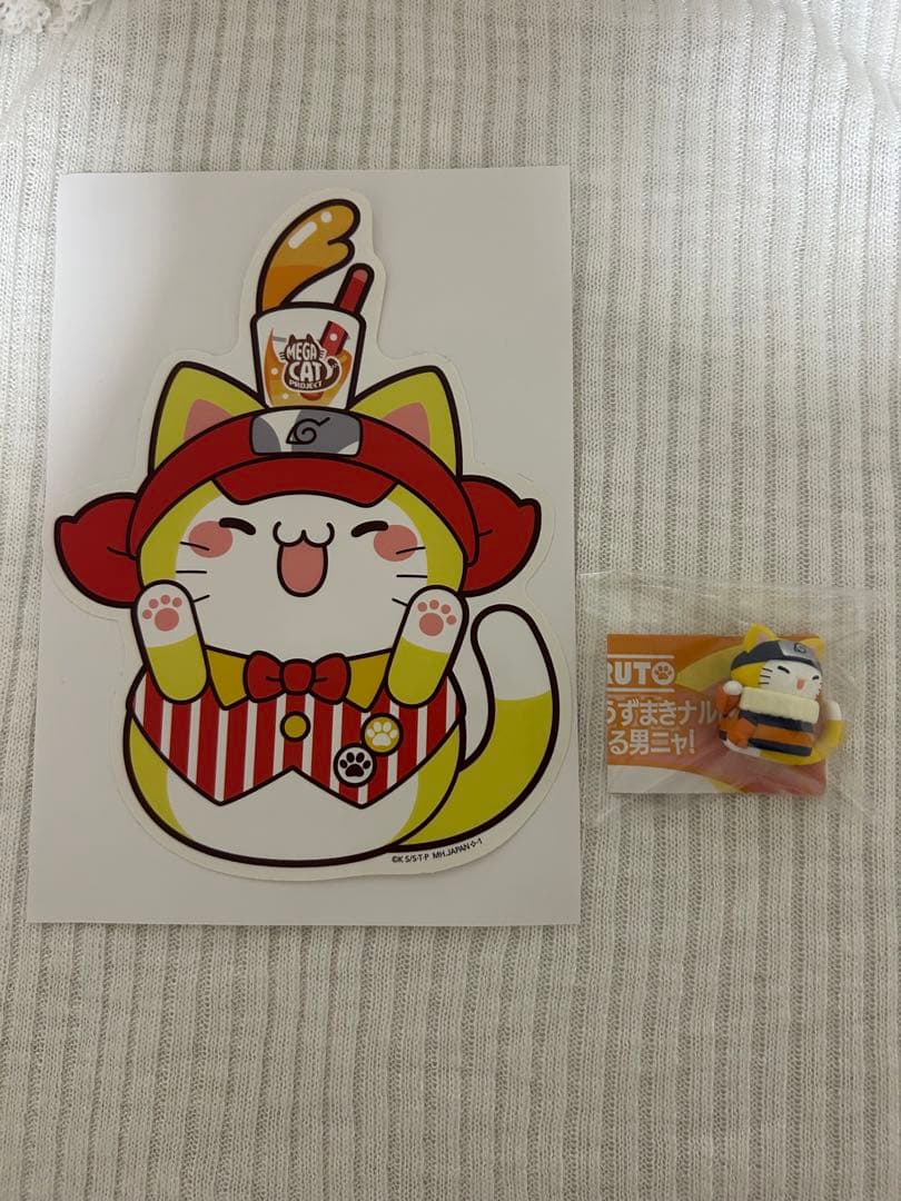 NARUTO ニャルト うずまきナルト diner ステッカー接近未使用