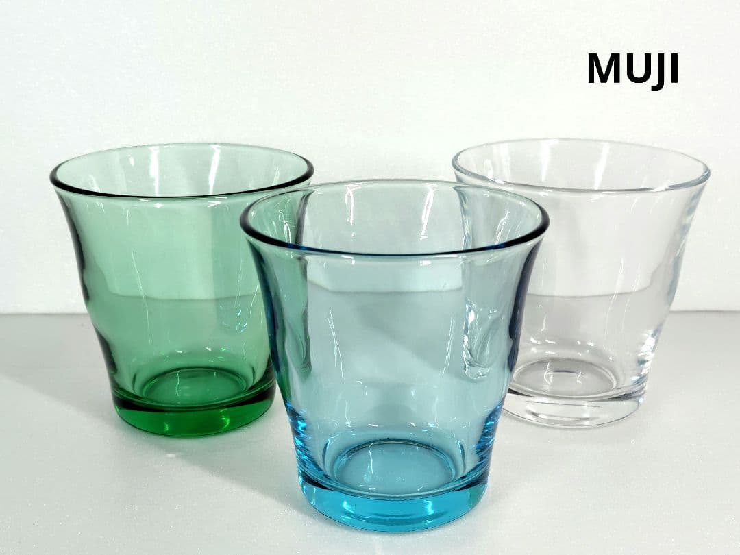 未使用　無印良品　グラス　3色　3個セット無印良品;未使用