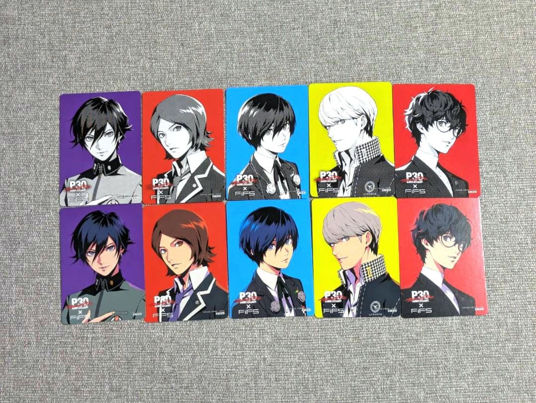 ペルソナ FiFS グッズ購入特典 オリジナルカード 主人公 コンプリート没有明显的损伤或污渍