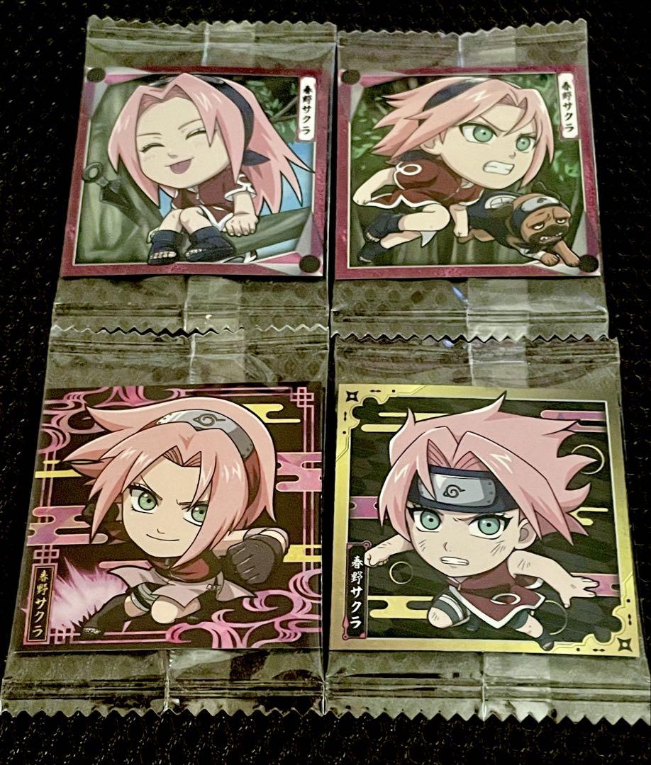 NARUTO忍界シールウエハース　春野サクラ　4種4枚セット　新品未開封未使用