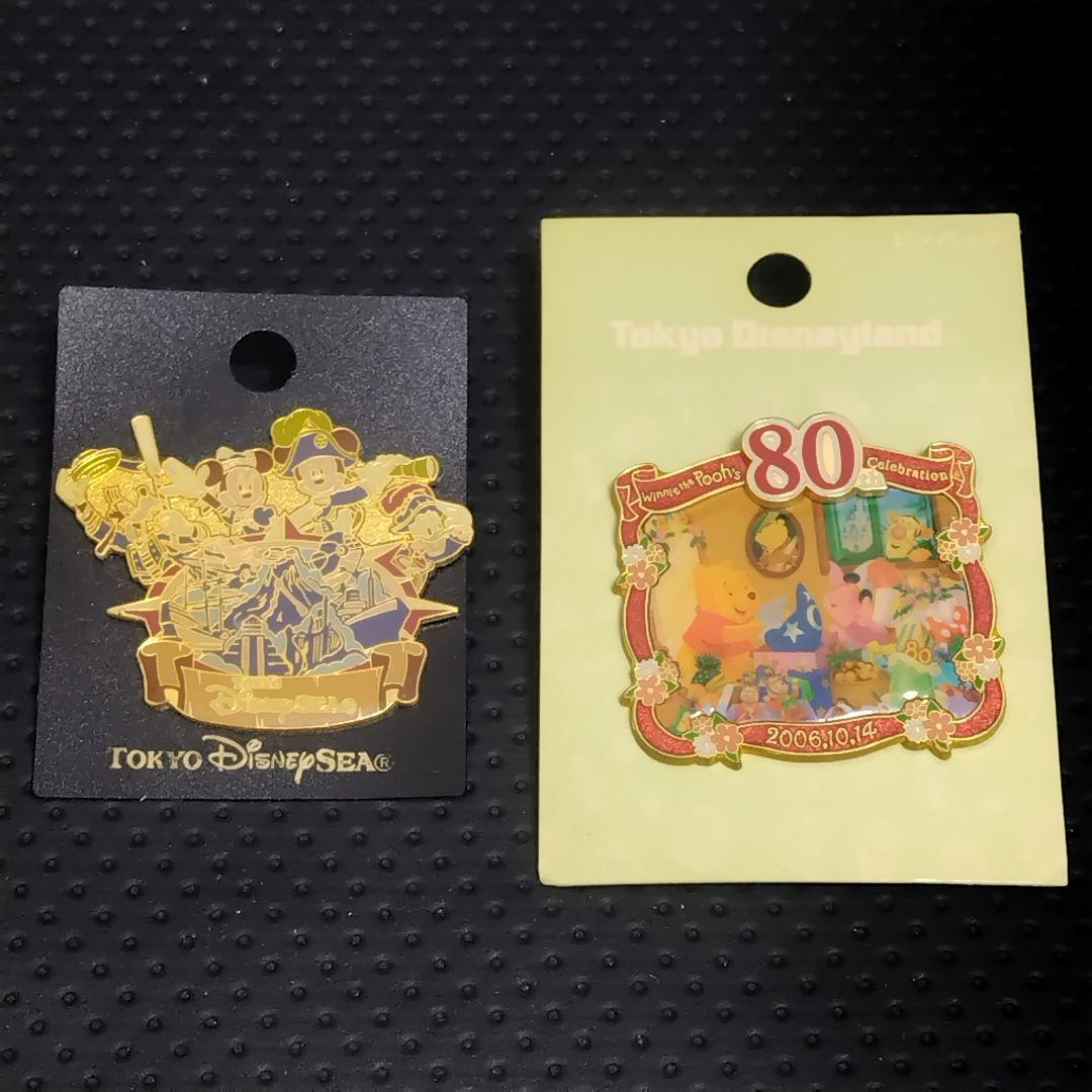 くまのプーさん ピンバッジ 80周年記念 当時物 ディズニー グッズ