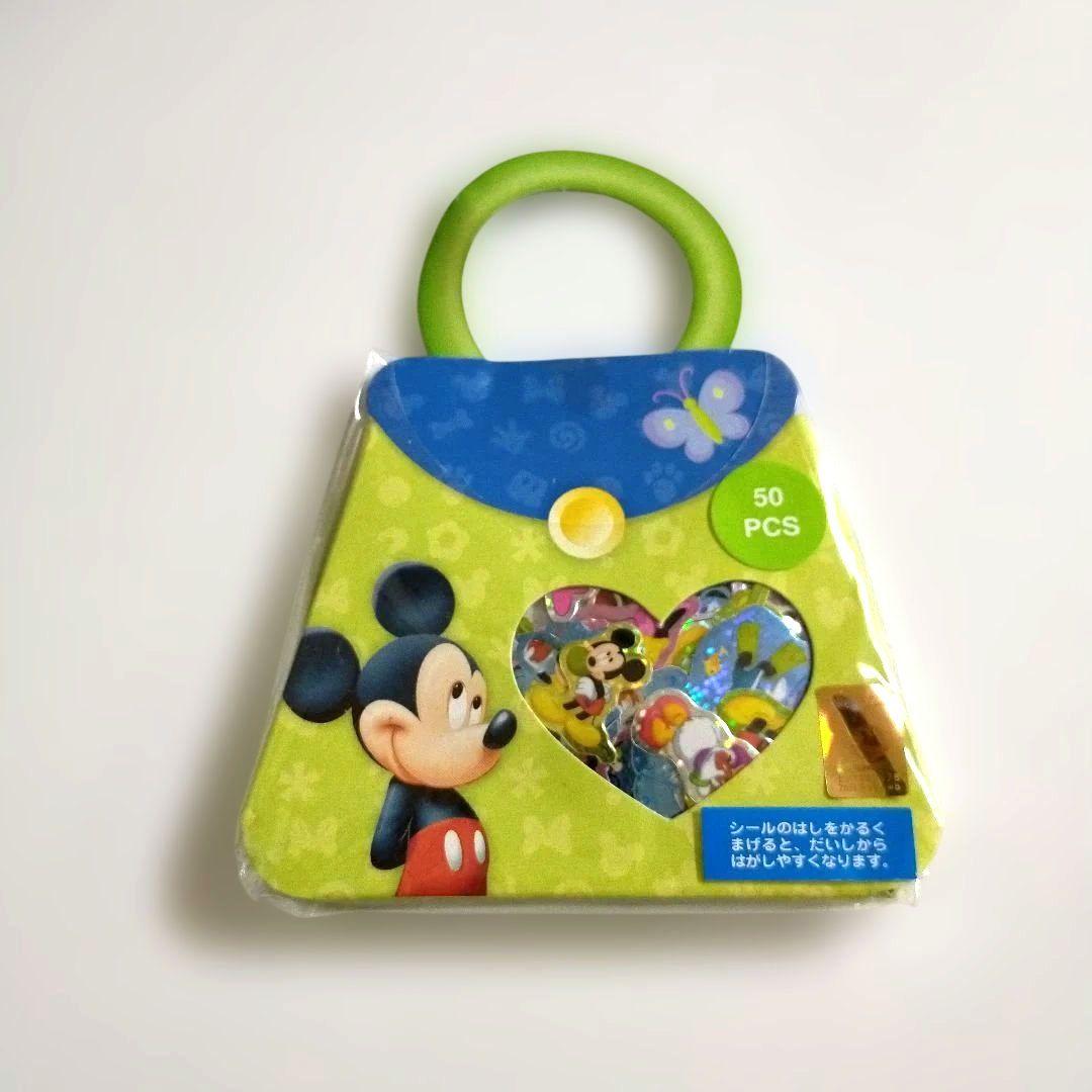 ディズニー ミッキーマウス ハンドバッグ シール　平成レトロ