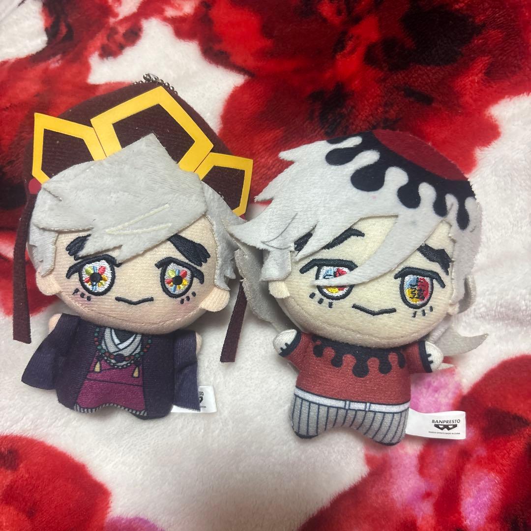 童磨 ちびぐるみ 2個 鬼滅の刃没有明显的损伤或污渍