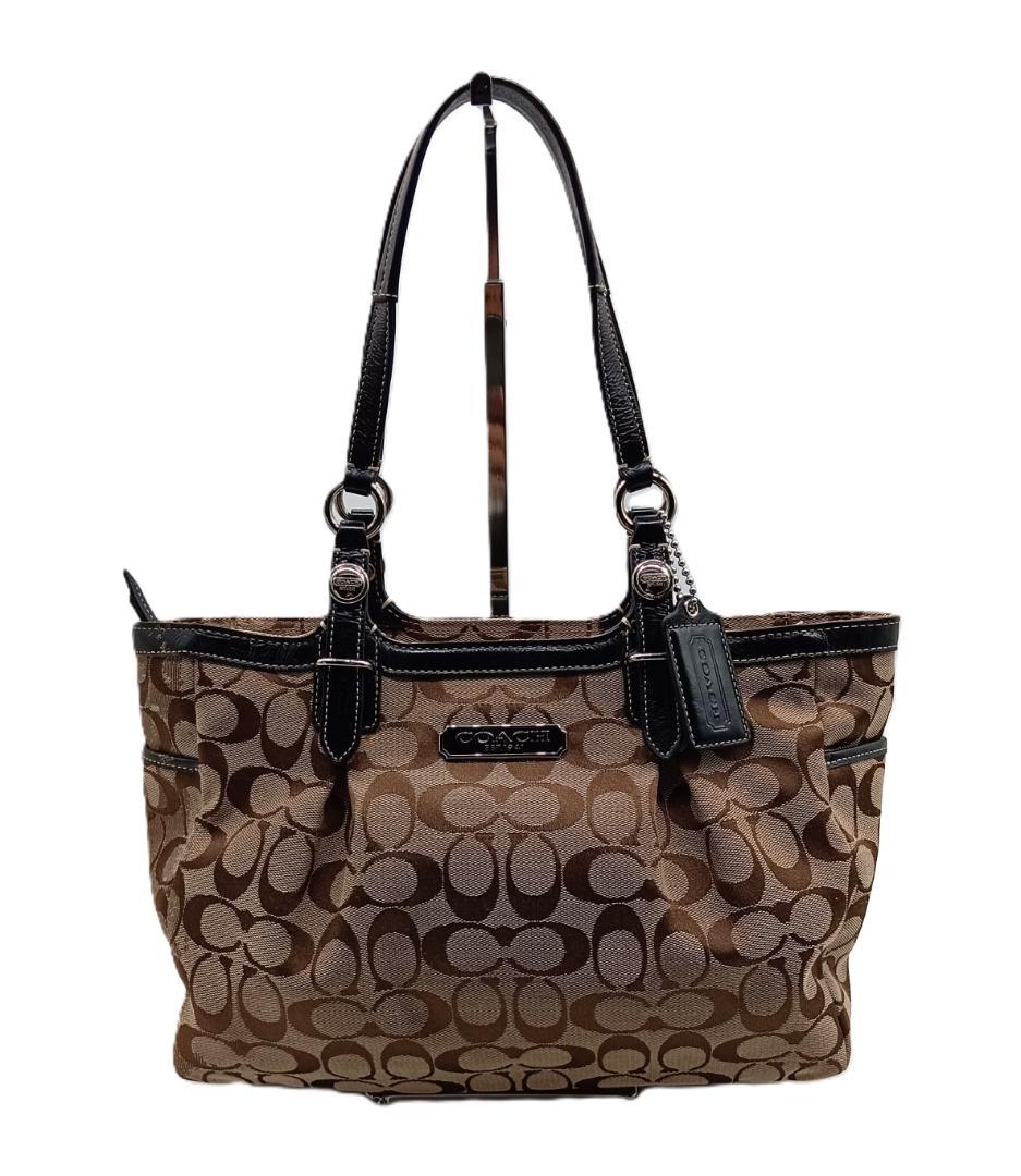 COACH コーチ 15146 ショルダーバッグ ブラック×ブラウン有些许损伤或污渍
