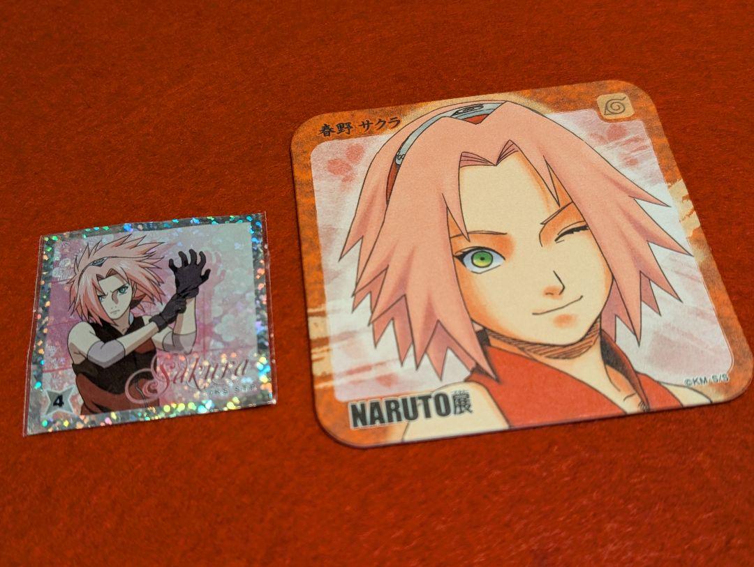 NARUTOナルト　アートコースター ステッカー　春野サクラセット有些许损伤或污渍
