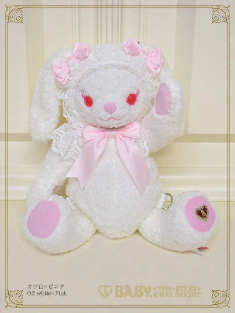 うさくみゃリュックミニ　オフ白BABY,THE STARS SHINE BRIGHT;未使用