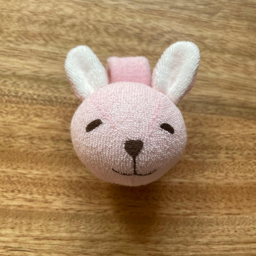 ウサギ型ラトル ピンク