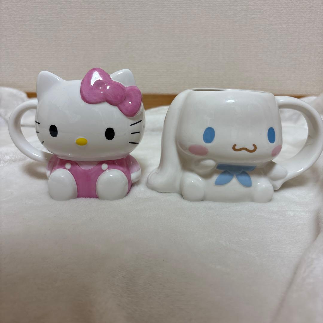 【サンリオ】ハローキティ＆シナモロール マグカップ 2個セット 食器