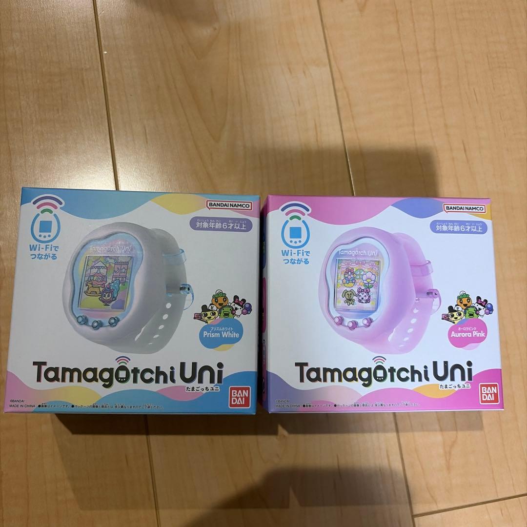 Tamagotchi Uni プリズムホワイト オーロラピンク　セットBANDAI;未使用