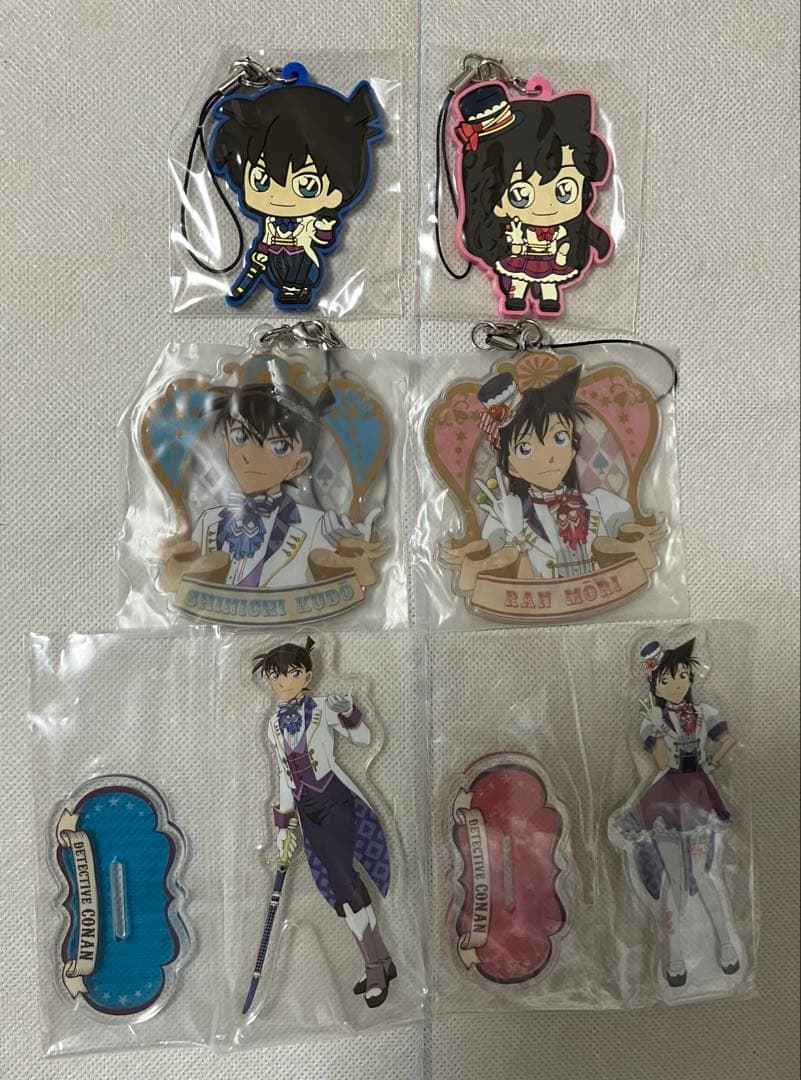 名探偵コナン 工藤 新一 毛利 蘭 ラバスト キーホルダー アクスタ