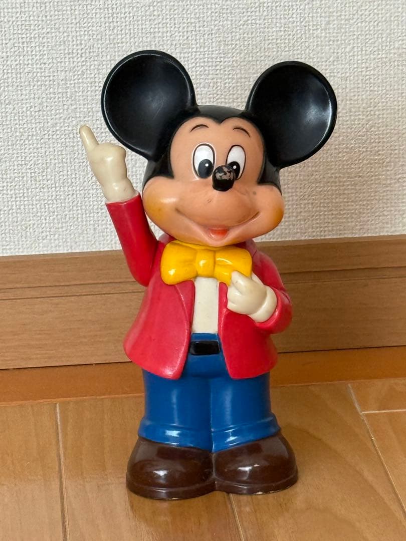 ミッキーマウス ソフビ貯金箱有些许损伤或污渍