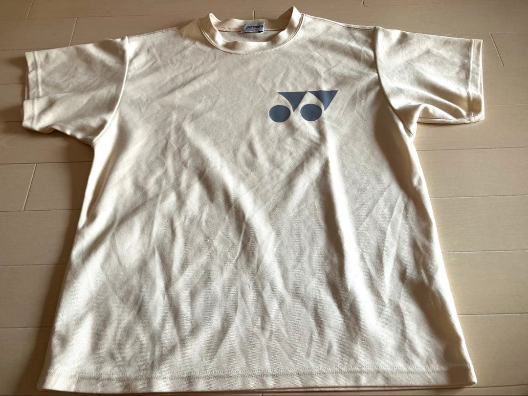 ヨネックス、ユニセックス、Tシャツ、クリーム色、SSYONEX;没有明显的损伤或污渍