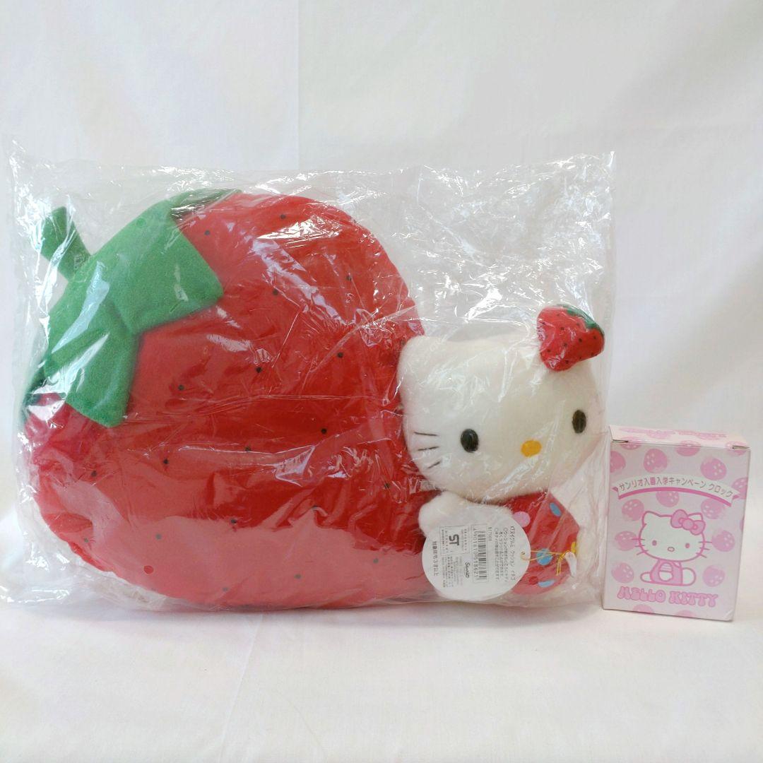 【激レア平成レトロ】ハローキティ　KTヌイグルミ　クッション　イチゴ　 タグ付き