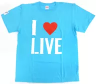 渡辺曜 I LOVE LIVE Tシャツ ブルー Lサイズ 「ラブライブ!サンシャイン!! キャラポップフェス」