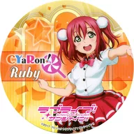 黒澤ルビィ(CYaRon!) コースター 「セガコラボカフェ ラブライブ!サンシャイン!! The School Idol Movie Over the Rainbow 第2弾」 ドリンクメニュー注文特典