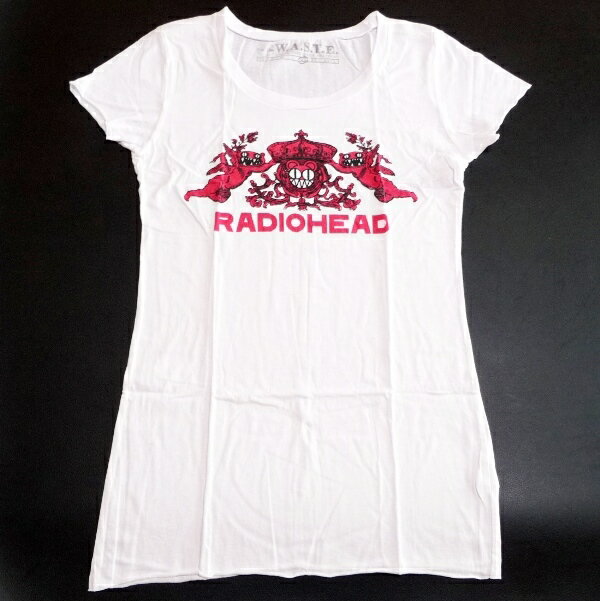 RADIOHEAD レディオヘッドBEAR CREST Ragged Babydoll オフィシャル レディースバンドTシャツ