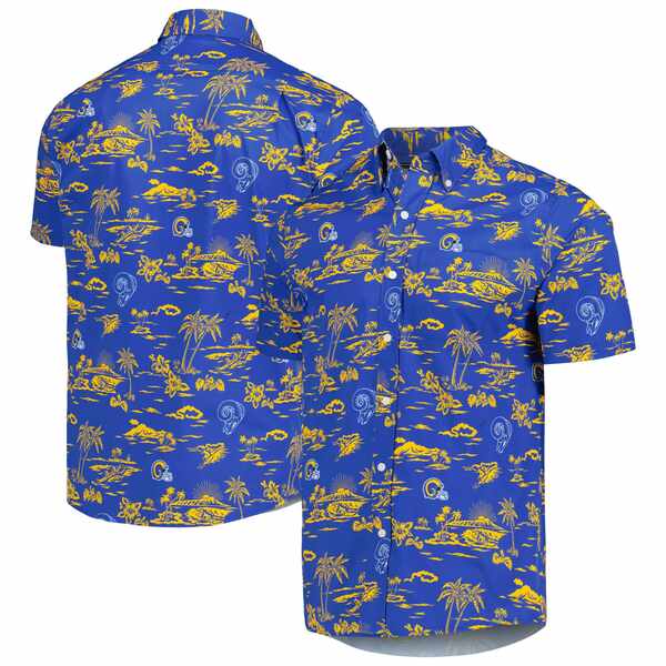 レインスプーナー メンズ シャツ トップス Los Angeles Rams Reyn Spooner Throwback KekaiPrint ButtonUp Shirt Royal