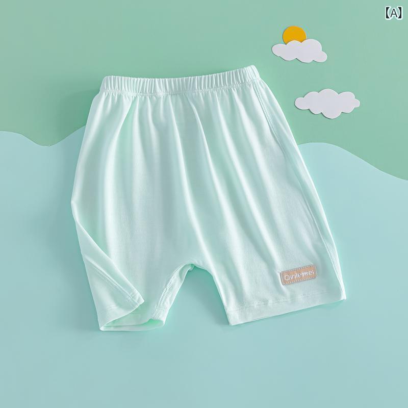 ベビー　服　赤ちゃん 生後 1か月の ベビー ショーツ 夏用 薄手 モダール アウターウェア パンツ ビッグ バット 骨なし 幼児 PP