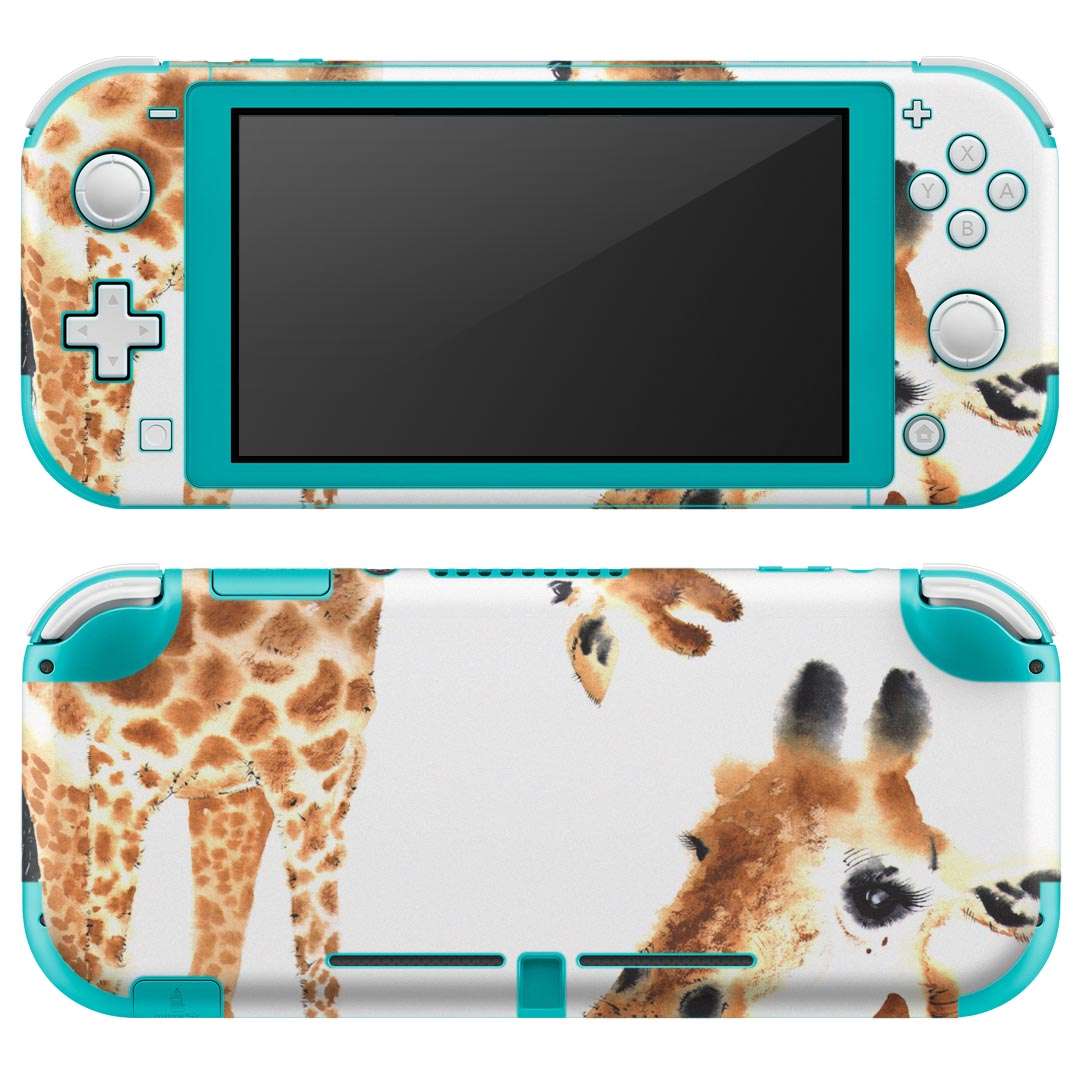 igsticker Nintendo Switch Lite 専用 デザインスキンシール 全面 ニンテンドー スイッチ ライト 専用 ゲーム機 カバー アクセサリー フィルム ステッカー エアフリー 014166 きりん　動物　アニマル