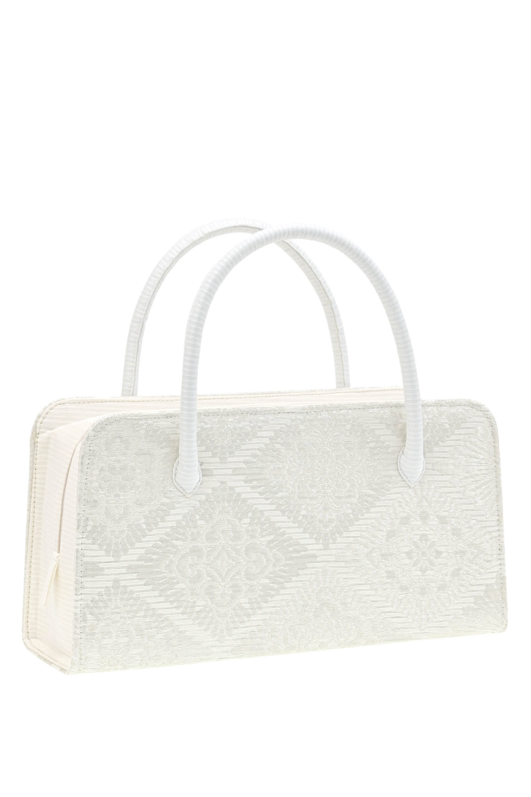 【エントリーでP10倍】【大蔵ざらえ】【夏用】【井登美　華千年】 利休バッグ 正倉院唐華菱・白×銀 ＃お茶席 ＃フォーマル ＃セミフォーマル