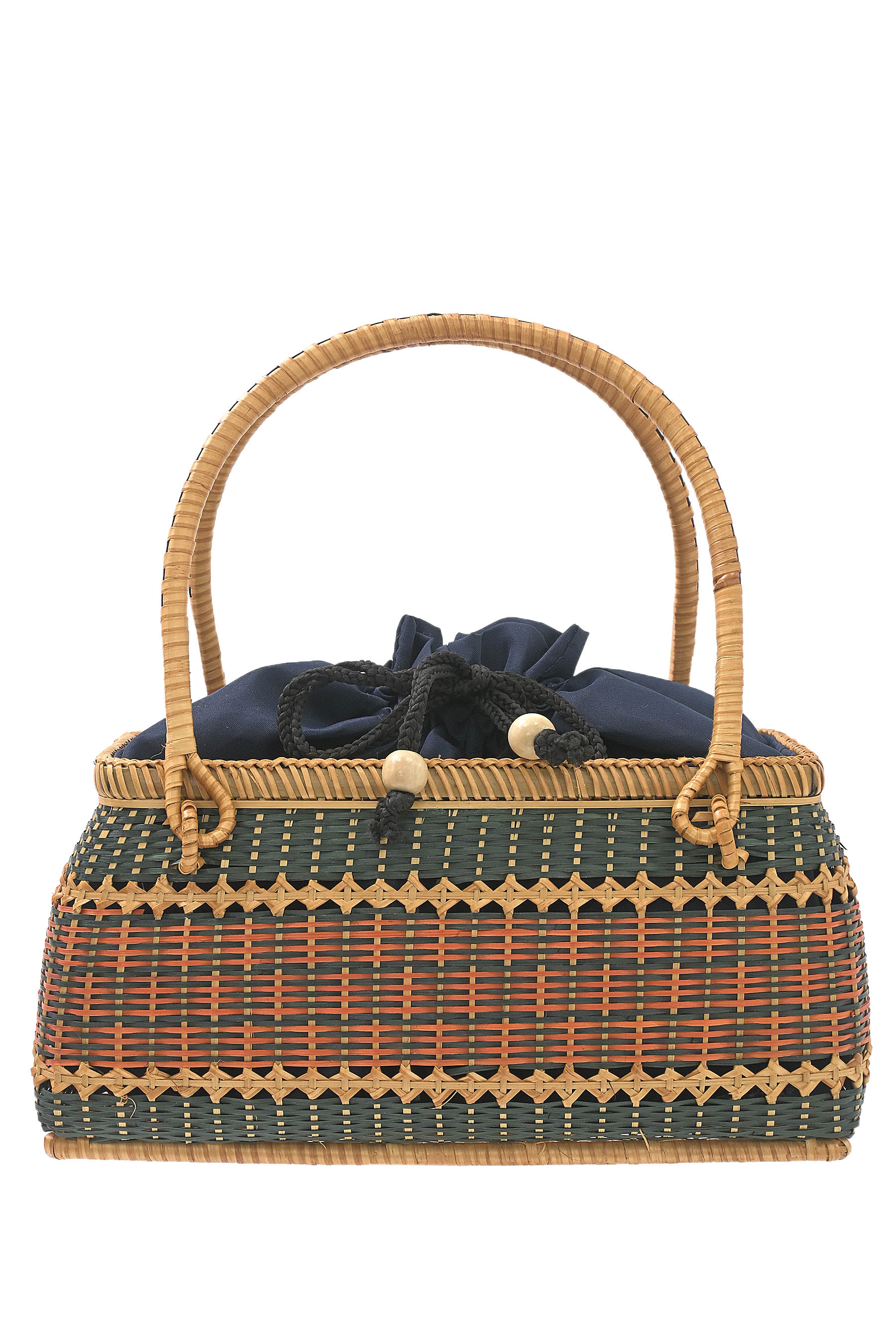 竹バッグ 「赤茶」 すっきりと、美しく。 装いに、静かな個性を。