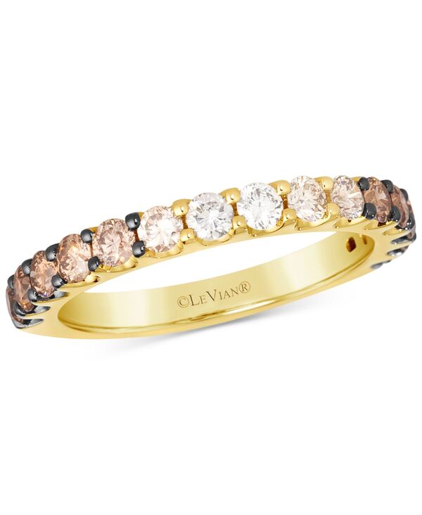 【送料無料】 ル ヴァン レディース リング アクセサリー Chocolate Ombr&eacute; Diamond Band (1 ct. t.w.) in 14k Rose Gold or 14k Yellow Gold Yellow Gold