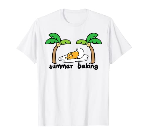 Tシャツ キャラクター ファッション トップス 海外モデル Gudetama Summer Baking Sunbathing Tanning Palm Trees T-ShirtTシャツ キャラクター ファッション トップス 海外モデル