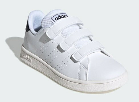 【adidas】FW2589 Adidas ADVANCOURT C WHITE/BLACK ホワイト/ブラック アディダス アドバンコート キッズ スニーカー ベルクロ 白色 黒色