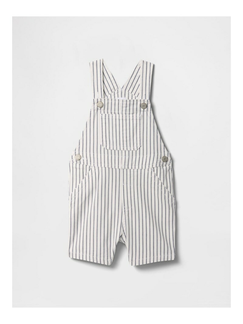 【SALE／30%OFF】GAP (K)babyGap ストライプ ショートオール ギャップ オールインワン・オーバーオール オーバーオール・サロペット ホワイト【RBA_E】