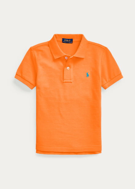 ラルフローレン 2T-7 ボーイズ/キッズ Polo Ralph Lauren Cotton Mesh Polo Shirt ポロシャツ 半袖 Resort Orange 男の子