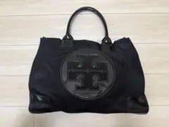 Tory Burch トートバッグ ブラック ナイロン エナメル