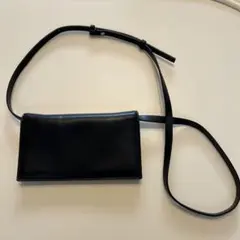 COSレザー ショルダーバッグ ブラック